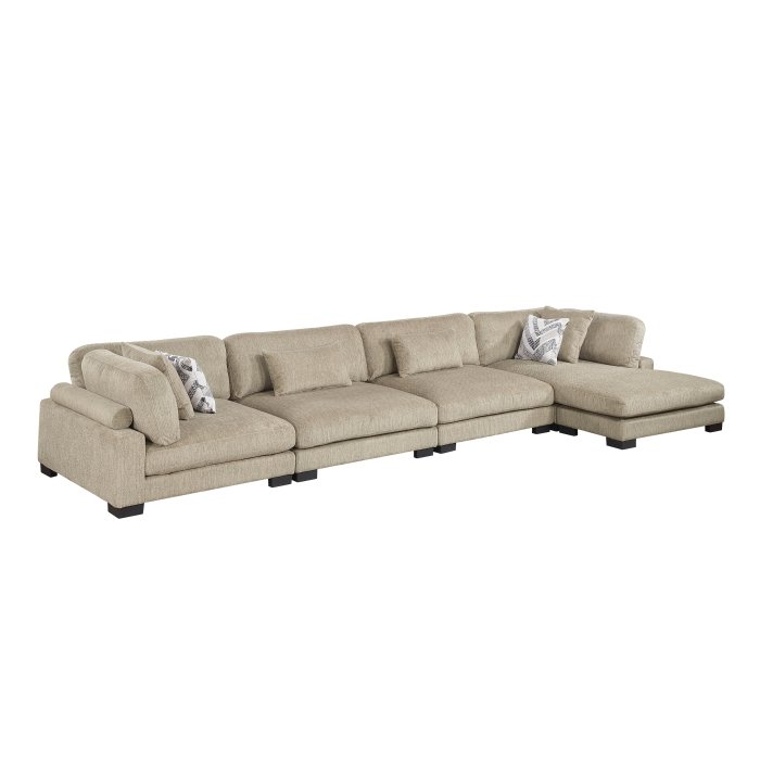 9555BRW*4CR2ACVC 4-Piece Modular Sectional with Chaise