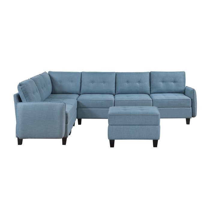 9557BUE*7SCOT 7-Piece Sectional with Storage and Ottoman - Image 2