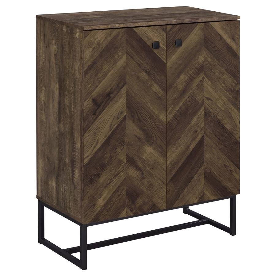 CAROLYN 2-DOOR ENGINEERED WOOD ACCENT CABINET RUSTIC OAK