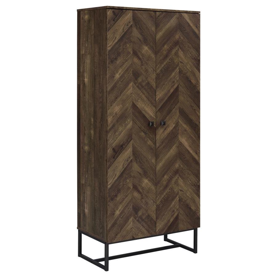 CAROLYN 2-DOOR ENGINEERED WOOD ACCENT CABINET RUSTIC OAK