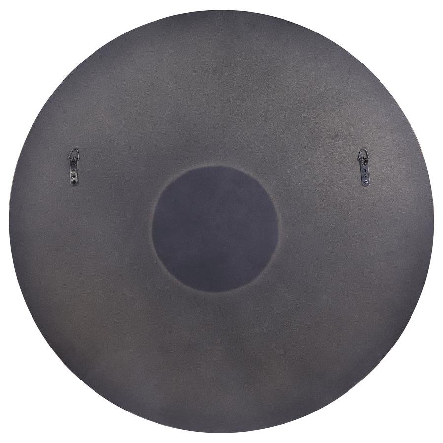 DORINDA 36 X 36 INCH ROUND KINTSUGI STYLE WALL MIRROR GOLD - Image 3
