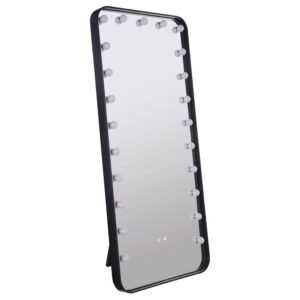 CANTON 32 X 71 INCH LED STANDING MIRROR WITH SPEAKERS BLACK