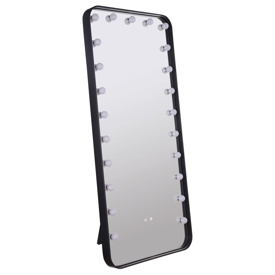 CANTON 32 X 71 INCH LED STANDING MIRROR WITH SPEAKERS BLACK