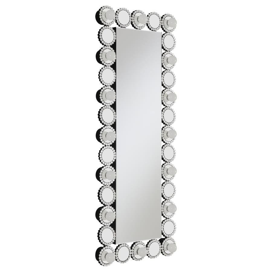 AGHES 24 X 62 INCH WALL MIRROR WITH LIGHTING SILVER