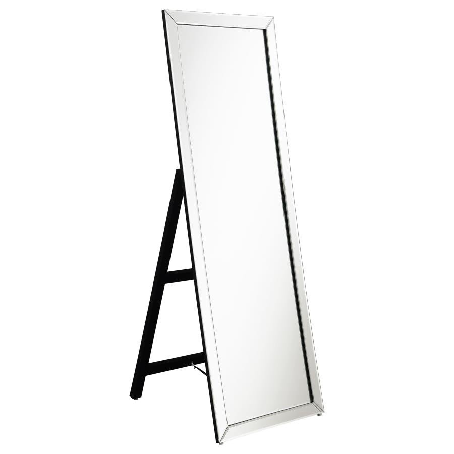SOLINE 22 X 61 INCH FRAMED STANDING FLOOR MIRROR SILVER