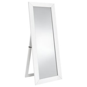 CADENCE TEMPERED GLASS FULL LENGTH MIRROR WHITE HIGH GLOSS