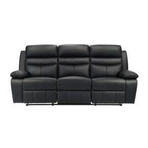 9628BLK-3 Double Reclining Sofa