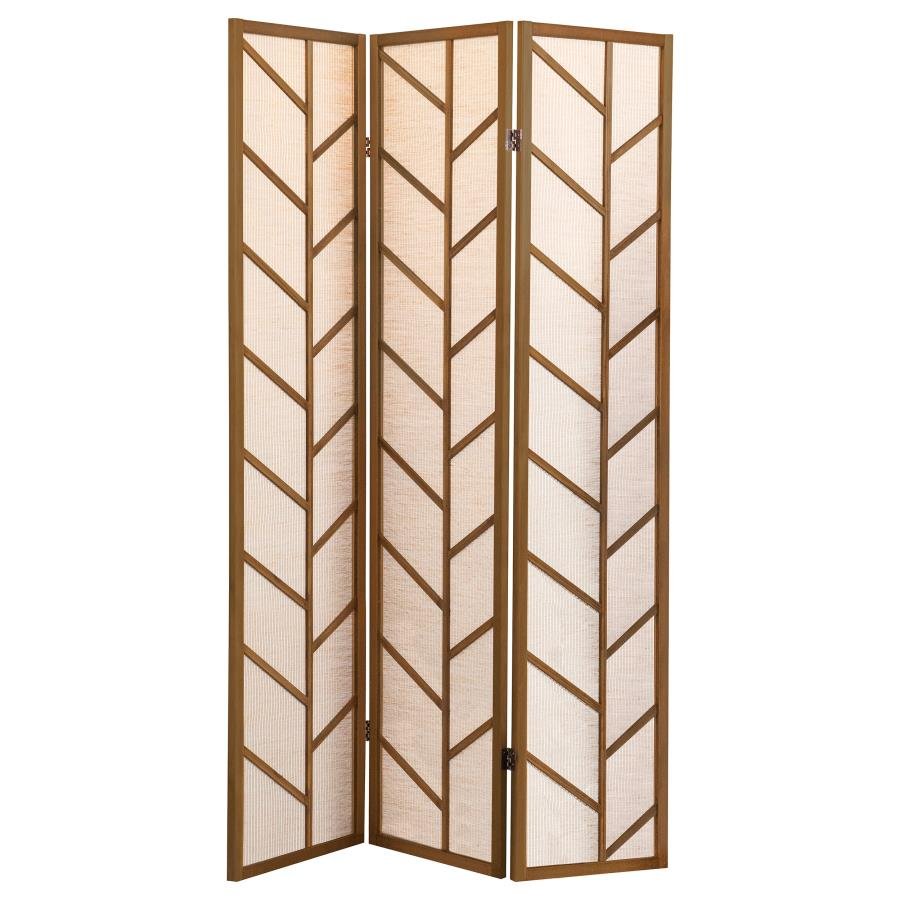 MILA 3-PANEL ROOM DIVIDER FOLDING SHOJI SCREEN WALNUT