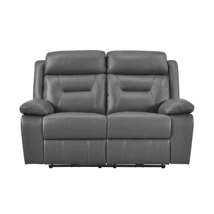 9629DGY-2PW Power Double Reclining Love Seat