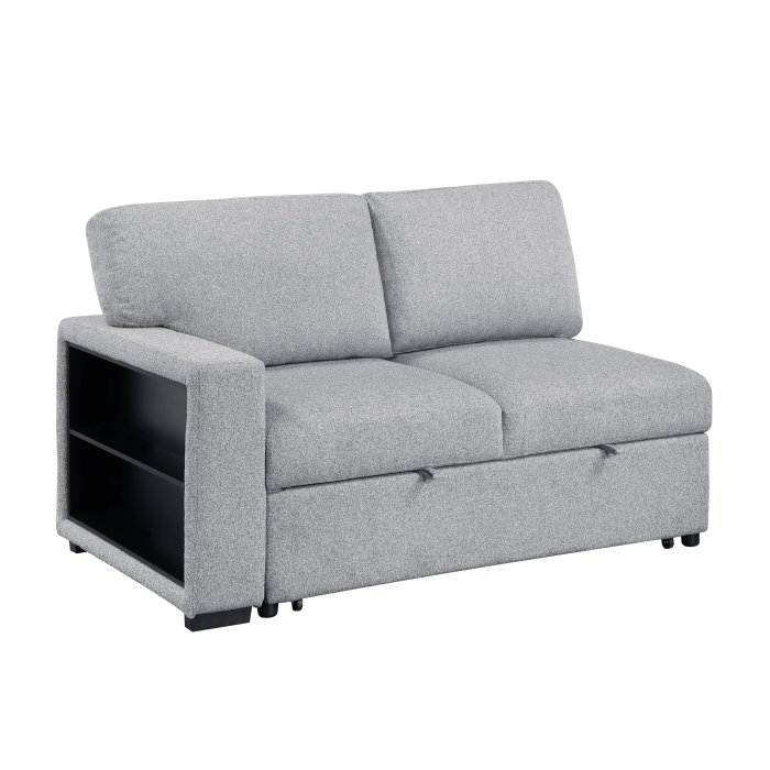 9630GY*42LRC Sectional with Right Chaise, Pull-out Bed, Hidden Storages and Shelves, Charging Ports - Image 8