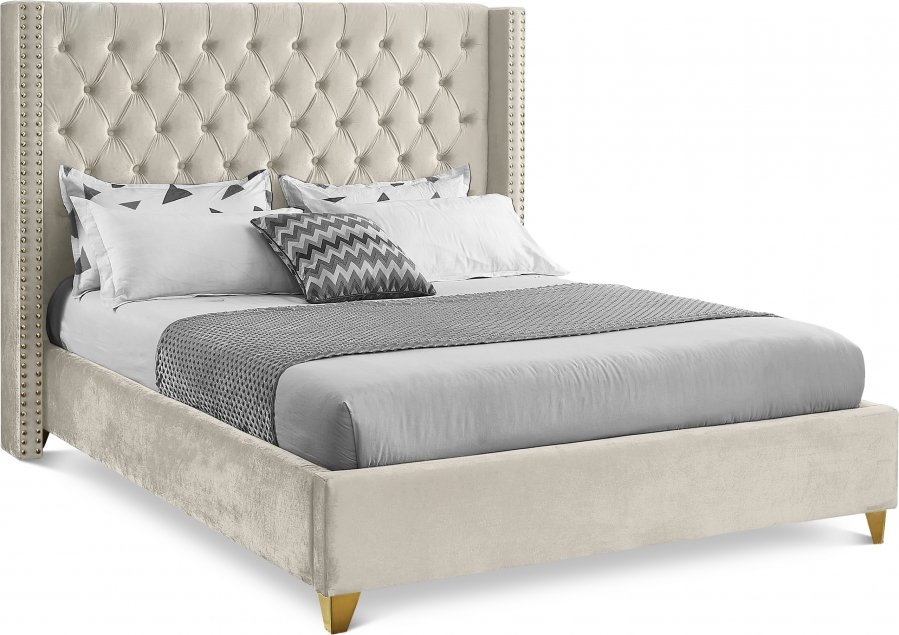 Barolo Velvet Upholstered Bed
