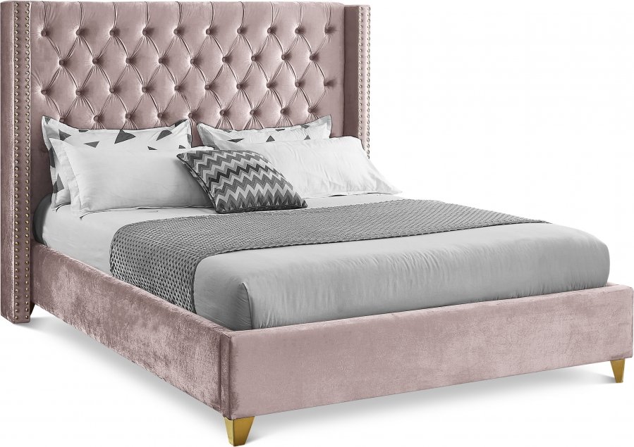 Barolo Velvet Upholstered Bed