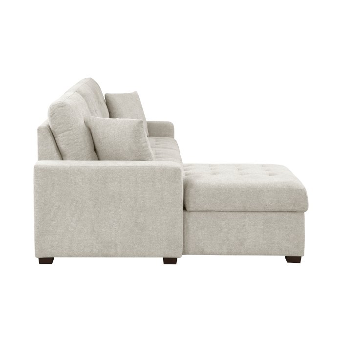 9816SN*2LCRL 2-Piece Sectional with Left Chaise, Pull-out Bed and Hidden Storage - Image 3