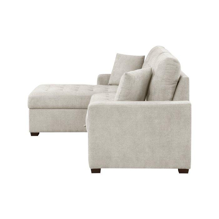 9816SN*2LCRL 2-Piece Sectional with Left Chaise, Pull-out Bed and Hidden Storage - Image 4