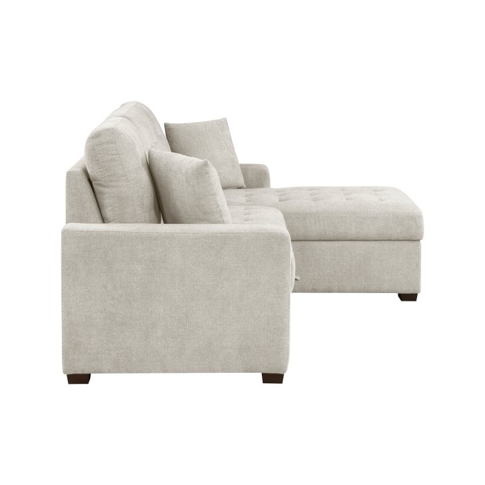 9816SN*2LLRC 2-Piece Sectional with Right Chaise, Pull-out Bed and Hidden Storage - Image 3