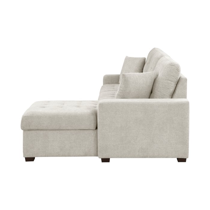 9816SN*2LLRC 2-Piece Sectional with Right Chaise, Pull-out Bed and Hidden Storage - Image 4