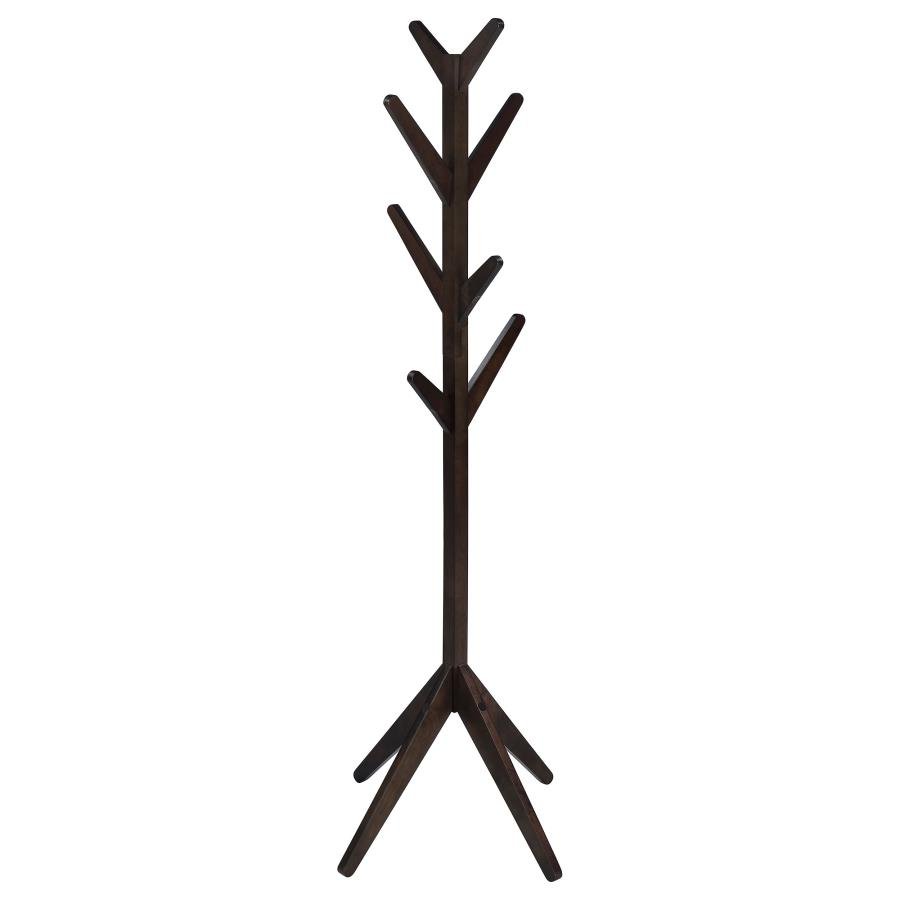 MARGARET SOLID WOOD COAT RACK CLOTHING HANGER CAPPUCCINO
