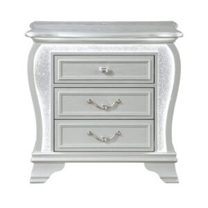 ARIA SILVER NIGHTSTAND WITH LED