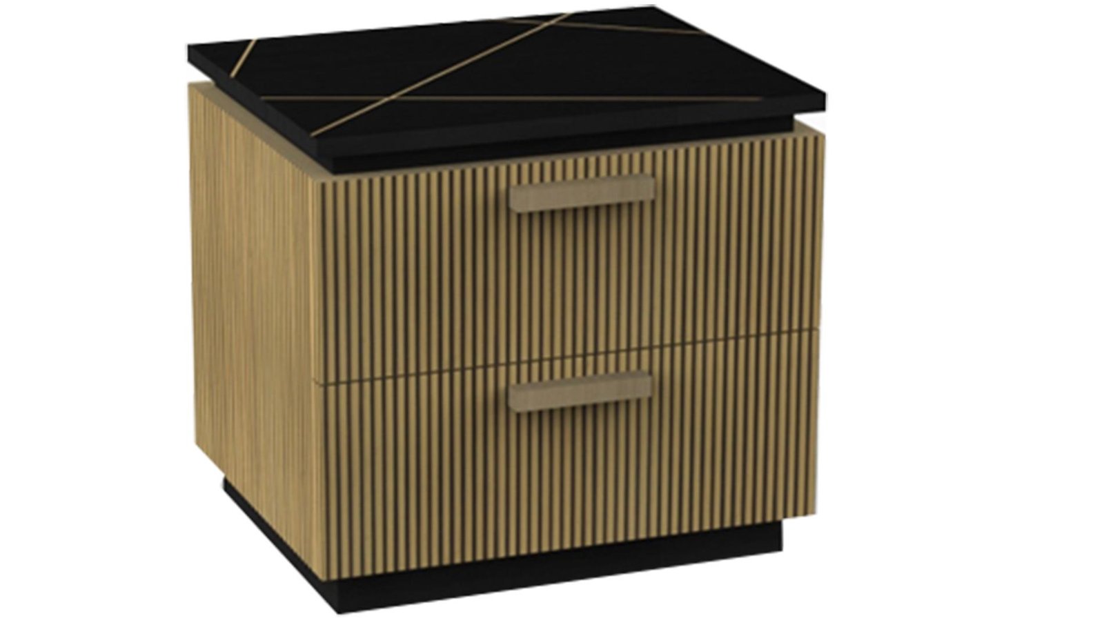 ALLURE NIGHTSTAND BLACK & GOLD