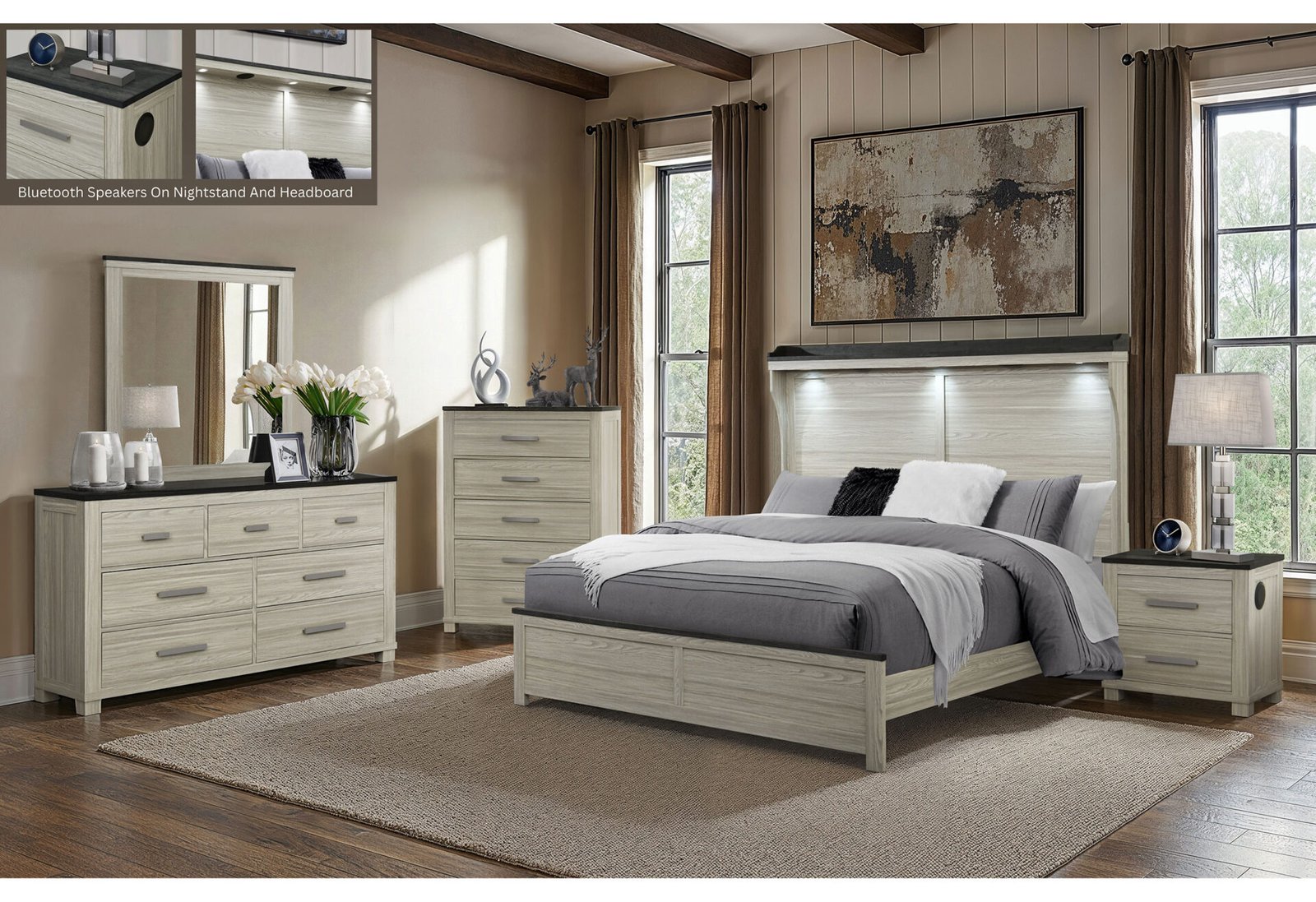 ASHLEY BROWN FULL BED GROUP