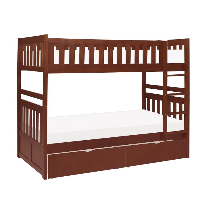B2013DC-1*T Twin/Twin Bunk Bed with Storage Boxes