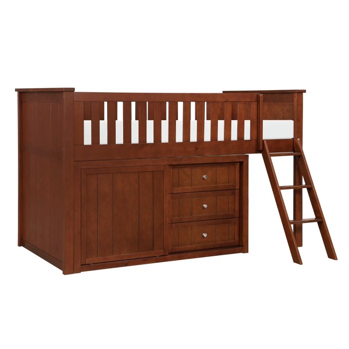 B2013LLDC-1*DR Low Loft Bunk with Dresser