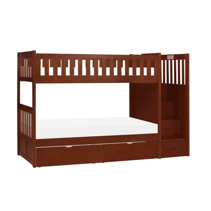 B2013SBDC-1*T Twin/Twin Step Bunk Bed with Storage Boxes