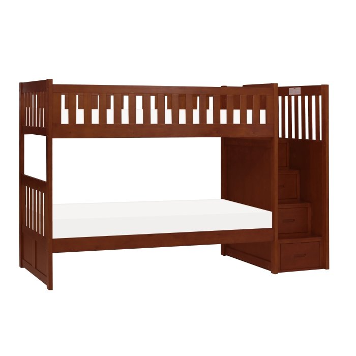 B2013SBDC-1* Twin/Twin Step Bunk Bed