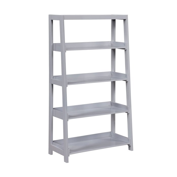 B2024GY-16S4 Bookcase, 4 Fixed Shelves