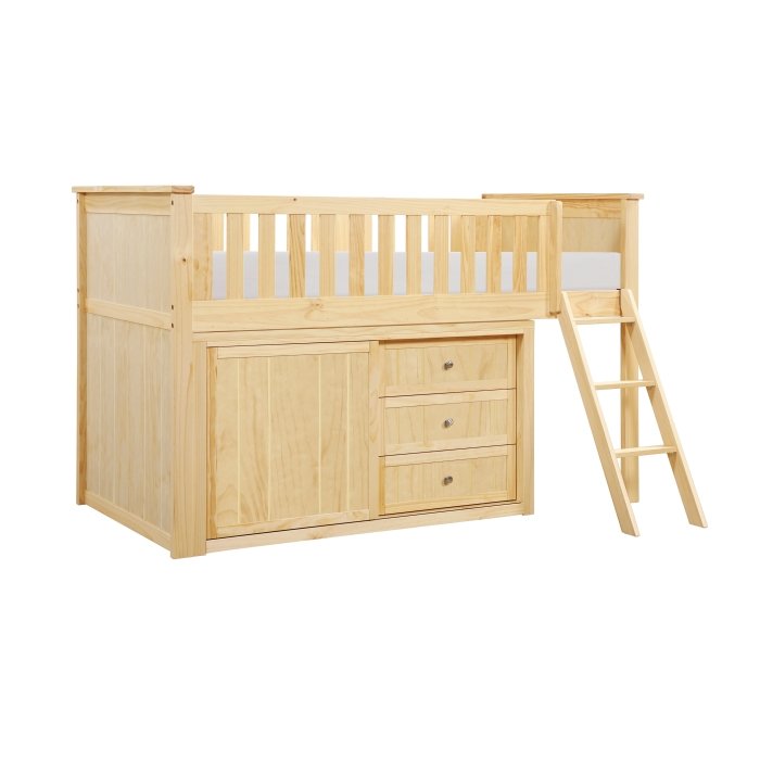 B2043LL-1*DR Low Loft Bunk with Dresser