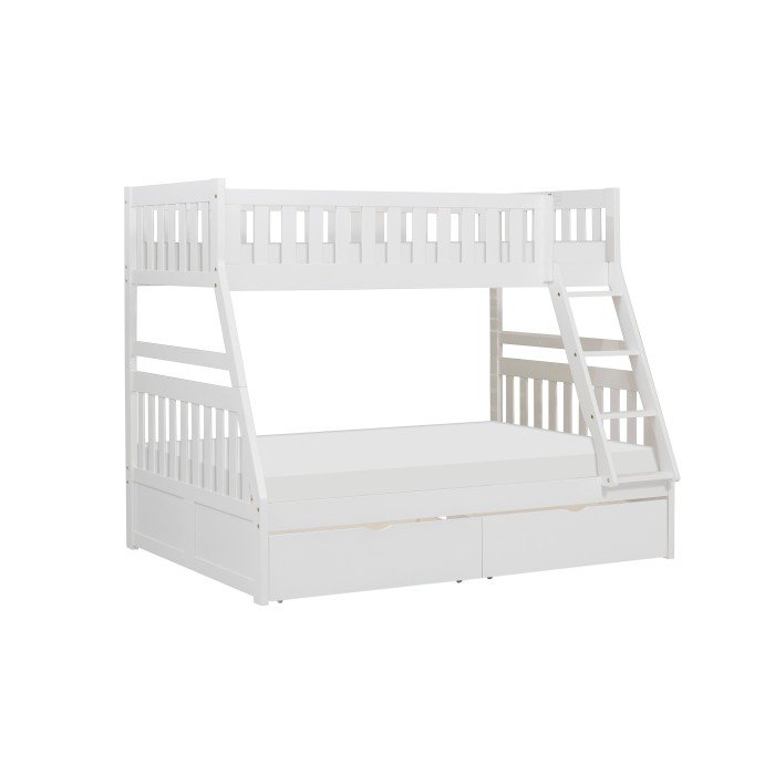 B2053TFW-1*T Twin/Full Bunk Bed with Storage Boxes