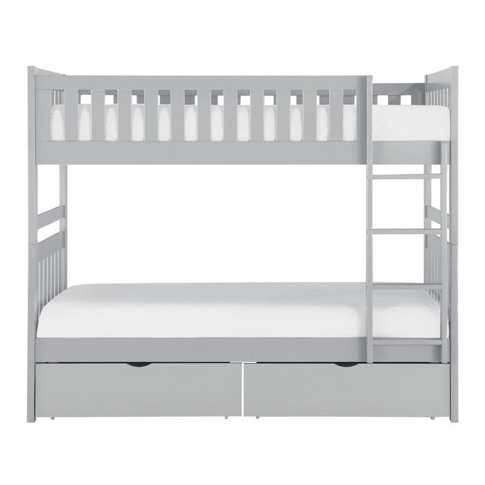 B2063-1*T Twin/Twin Bunk Bed with Storage Boxes