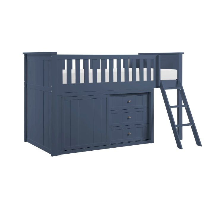 B2083BULL-1*DR Low Loft Bunk with Dresser