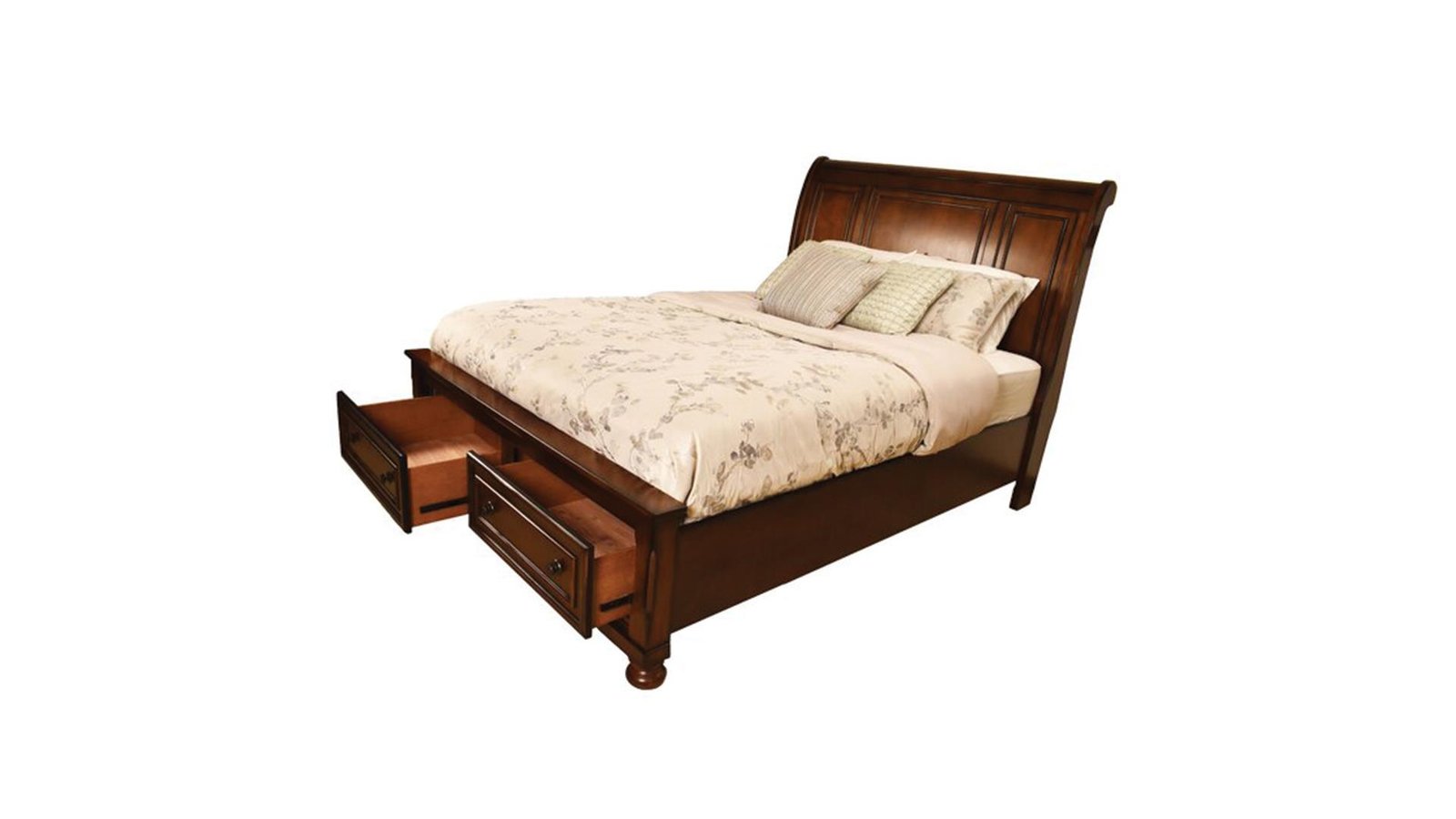 BALTIMORE QUEEN BED DARK WALNUT
