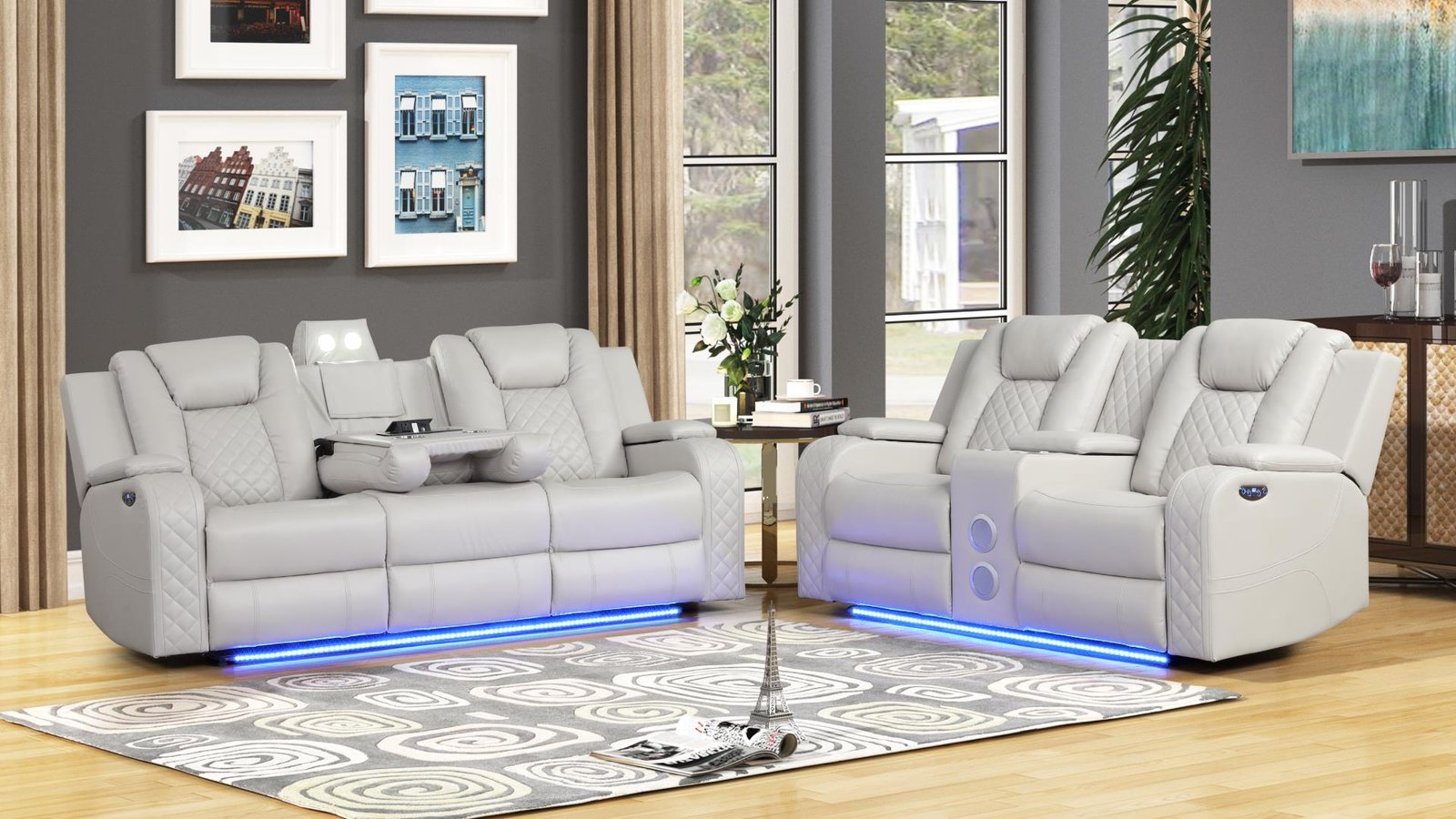 BENZ 2 PC Living Room Sets IN ICE