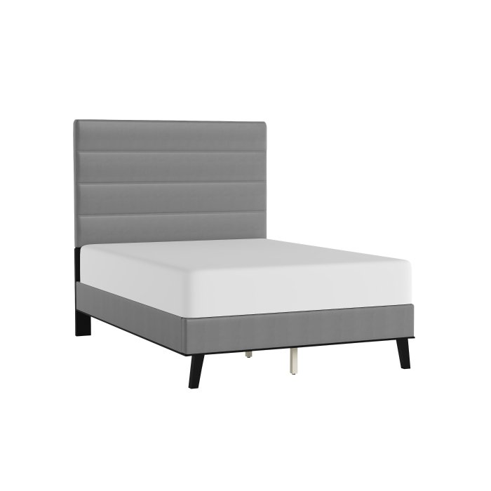 BHE5004GY-54* 54″ Gray Vinyl Platform Bed
