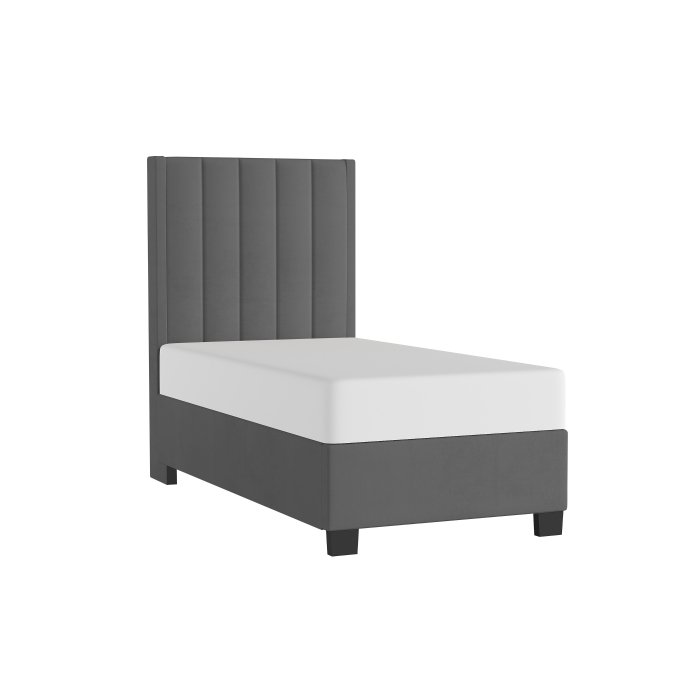 BHE5876CC-39* 39″ Charcoal Microfiber Platform Bed
