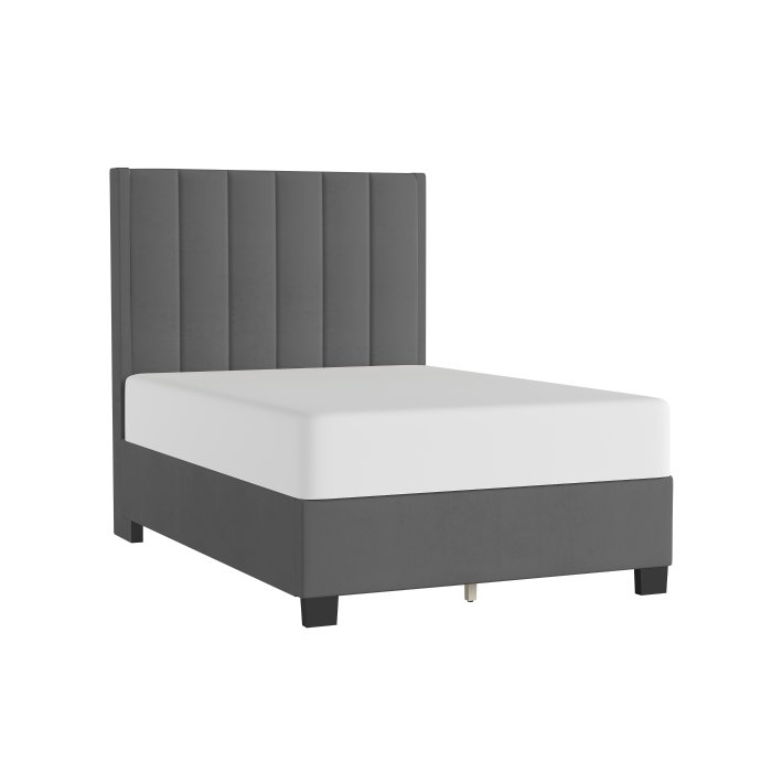 BHE5876FCC* 54″ Charcoal Microfiber Platform Bed