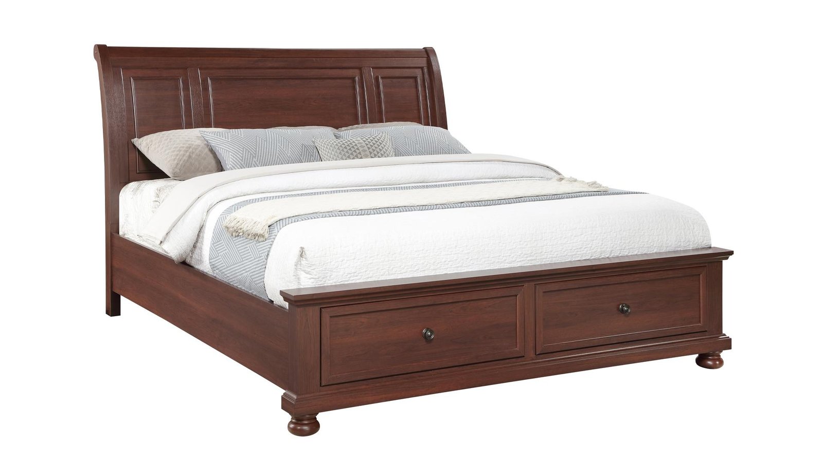 BOSTON QUEEN BED WALNUT