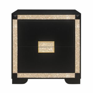 BLAKE BLACK/GOLD NIGHTSTAND