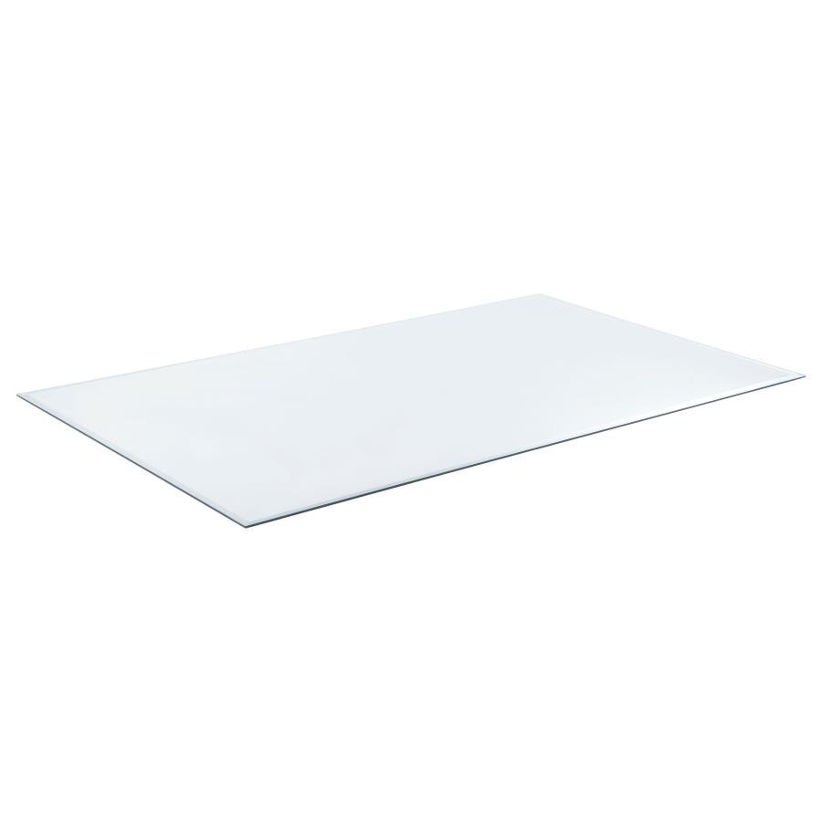 52X27-INCH 6MM RECTANGULAR CLEAR TEMPERED GLASS TOP