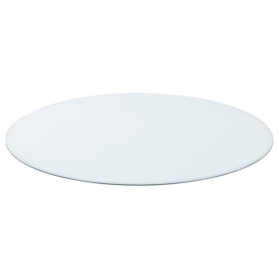 48-INCH 6MM ROUND CLEAR TEMPERED GLASS TOP