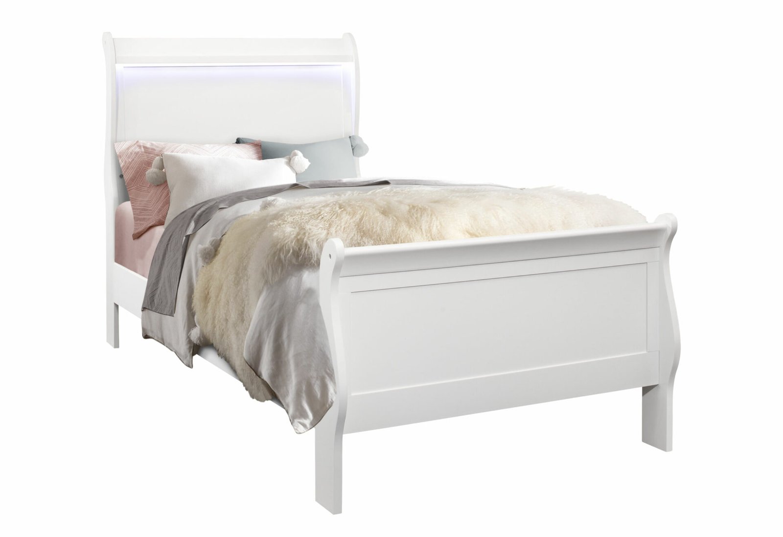Charlie White Twin Bed - Image 2
