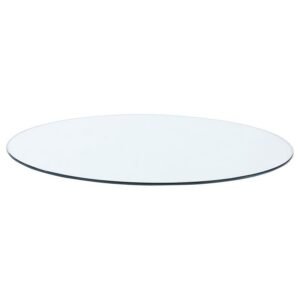52-INCH 12MM ROUND CLEAR TEMPERED GLASS TOP