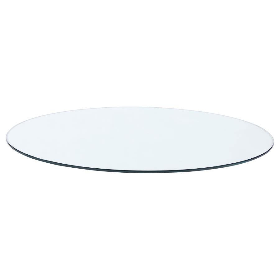 52-INCH 12MM ROUND CLEAR TEMPERED GLASS TOP