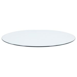 54-INCH 10MM ROUND CLEAR TEMPERED GLASS TOP