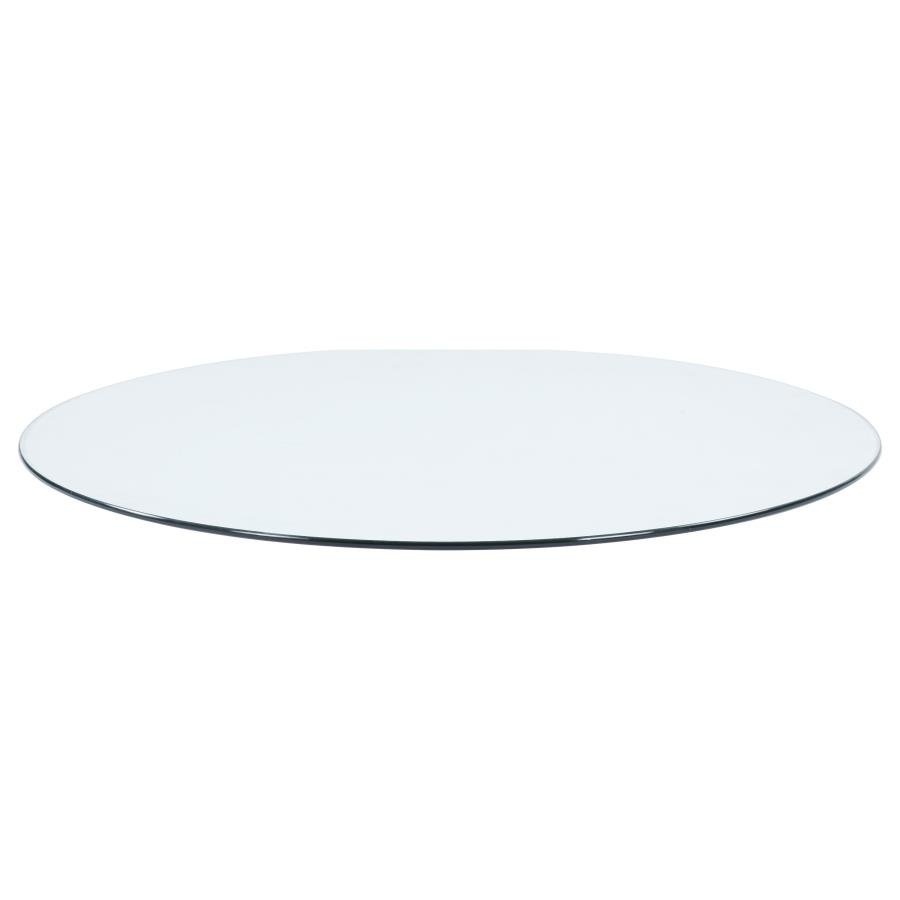 54-INCH 10MM ROUND CLEAR TEMPERED GLASS TOP