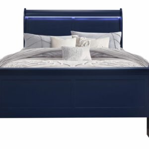 CHARLIE BLUE FULL BED WITH LED