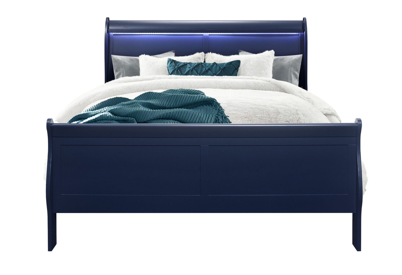 CHARLIE BLUE FULL BED GROUP WITH LED - Image 2