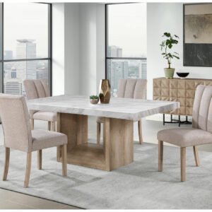 D02 NATURAL DINING TABLE + 4 D8683 DINING CHAIRS